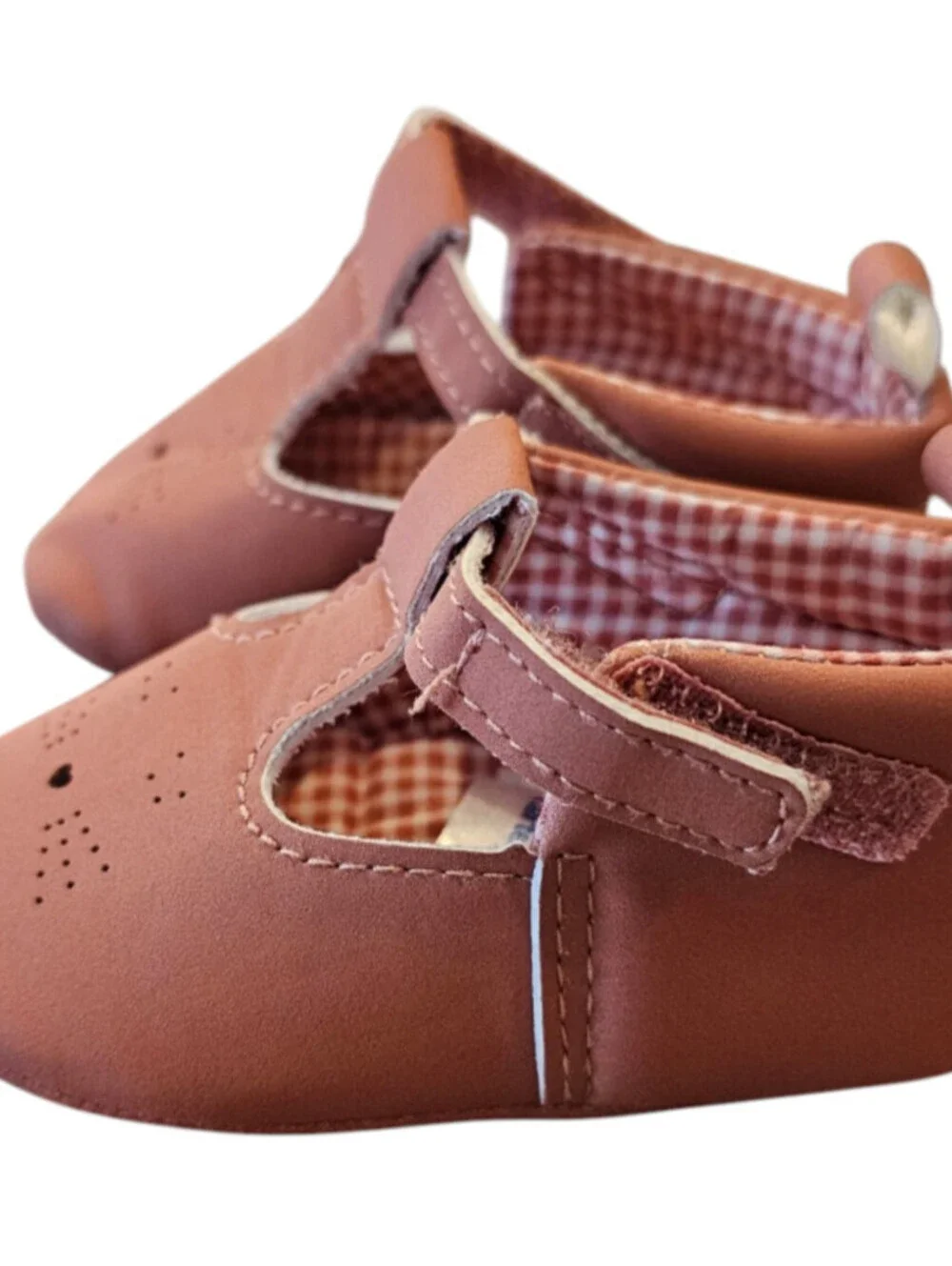Carter's Baby Girls T-Strap Kitty Cat Soft Sole Crib Shoes Sz 0-3M Pink
